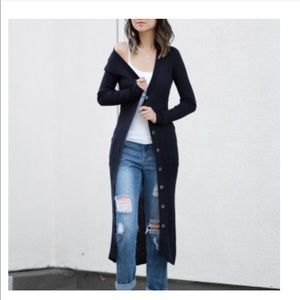 Cotton by Autumn Cashmere Navy Cardigan